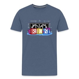 Rainbow Friends - Run T-Shirt (Kids, Heather Blue, 8-10)