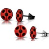 SIISPRI 316L Surgical Stainless Steel Ladybug Earring Round Circle Button