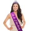 CIEHER Purple 50th Birthday Crown, Fabulous Sash Set, Tiara, Gifts