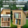 HAFTKD Outdoor Library Book Box, Double Little Library for Sharing