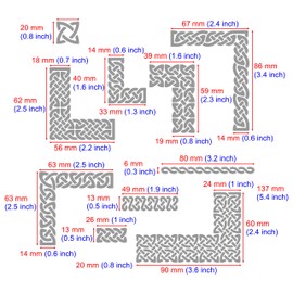 Aleks Melnyk #36.1 Small Border Stencil for Scrapbooking, Celtic Knot, Ornate Viking Stencil, Stainless Steel Journal Stencil, Metal Stencil for Engraving, Pyrography, Wood Burning