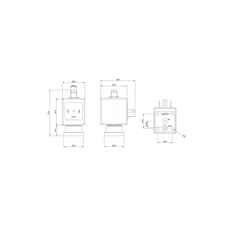 ITALPARTS Solenoid Valve, Silvia Rancilio Solenoid Valve 3 Ways 230