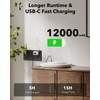 2 Pack Rechargeable Shower Lights for Inside Shower, 12000mAh Motion