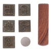 VICASKY Chinese Calligraphy Seal Set Wood Stamp with Zen Cloud