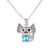 Mikovivi Axolotl Necklace, Axolotl Crystal Necklace Axolotl Pendant Necklace Blue