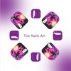 Short Square Press on Toenails Coconut Palm Tree Fake Toe