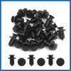 A ABSOPRO 30pcs Black 11mm Hole Plastic Rivets Fastener Fender