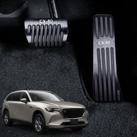 HUDIY CX-80 Pedal Cover Ro, Aluminum Axle Pedal, Brake Pedal Cover, Aluminum Alloy Foot Pedal Cover, CX-80 (September 2024 and up), Special Design for Car Models, Anti-Scratch, Dirt-Resistant,