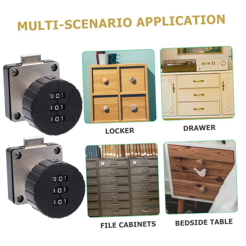 Operitacx Combination Lock for Lockers Cabinet Lock Childproof Design for