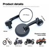 WTZMOTO Motorcycle Bar End Mirrors, CNC Aluminum 7/8" Handlebar End