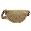 Small Teddy Fur Crossbody Bum Bag Unisex Belt Bag Shoulder