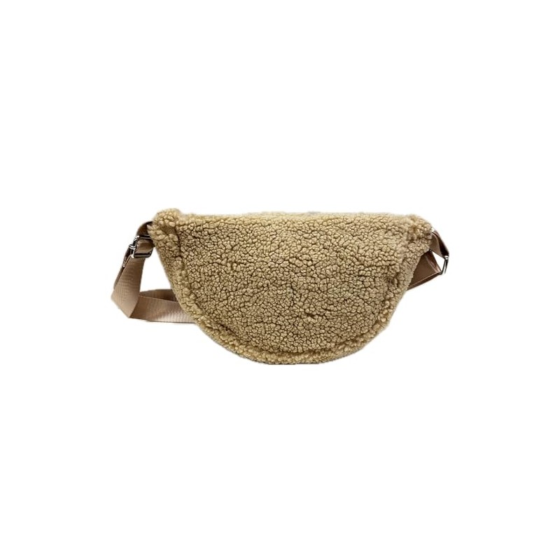 Small Teddy Fur Crossbody Bum Bag Unisex Belt Bag Shoulder