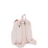 Kipling City Zip Mini Metallic Backpack Pink Shine