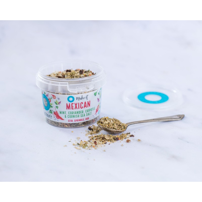 Cornish Sea Salt Tub (4 Pack, Mexican Seasoning 55g)