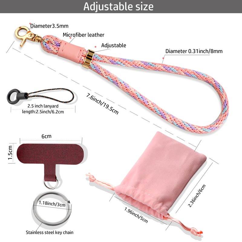 Phone wrist strap Lanyard Wrist Strap with Keychain and Card