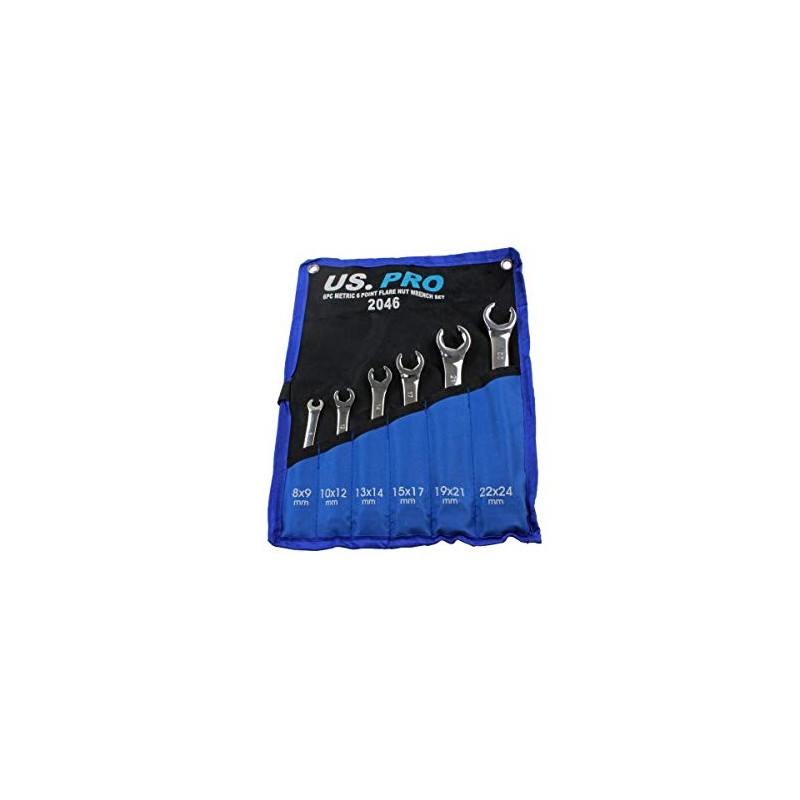 BERGEN 6PC Metric 6 Point Flare NUT Wrench Set B1977