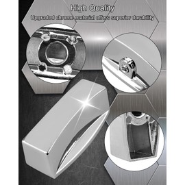 Range Valve Knob for Kitchen Gas Stove Compatible with D-Shaped Air Interface Burner Gas Valve Fit for Analysis Jade Cecil Montague, Upgrade Commercial Grill Chrome Oven Hob Panel Control Knobs, 4Pcs