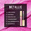 Depuplum Hot Pink Lipsticks for Women Metallic Lipstick Long Lasting
