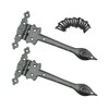 Black Antique Door Spear Door Hinge 9 Inch False Tee