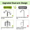 PELUOMOZ Double Shepherds Hooks, 60 Inch Two Sided Adjustable Bird