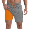 FT FENTENG Mens Swim Trunks with Compression Liner, 2 in