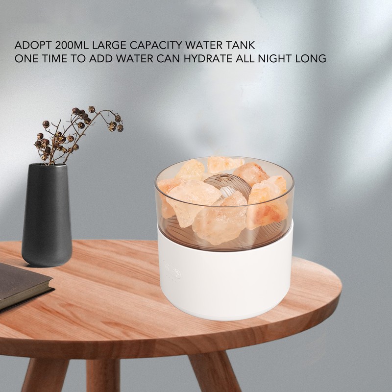 Aroma Lamp Humidifier Colorful Comfortable Multifunctional Crystal Salt Light Diffuser
