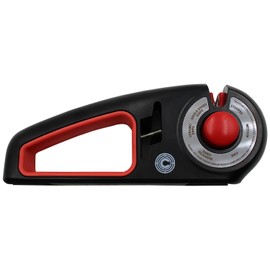 Caliber Gourmet CBGKS1 Knife Sharpener Adjustable Black/Red, Carbide/Cerami