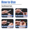 Mesee 2 Pieces T-Handle Ratchet Tap Wrench Set, Adjustable Ratcheting