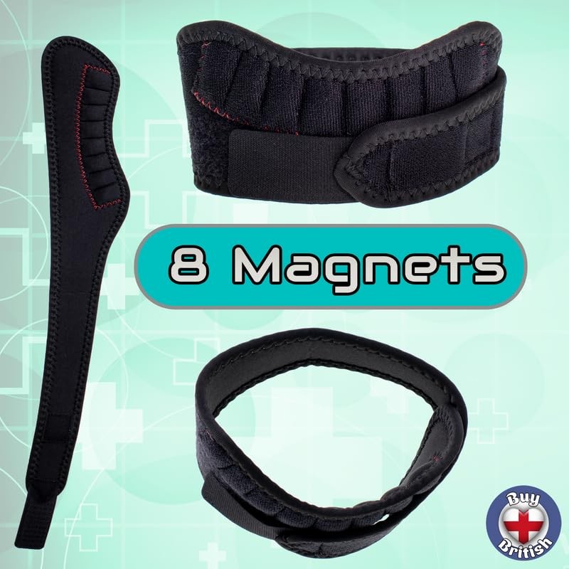 NeoPhysio 2 x Magnetic Knee Strap with 8 Magnets Individually