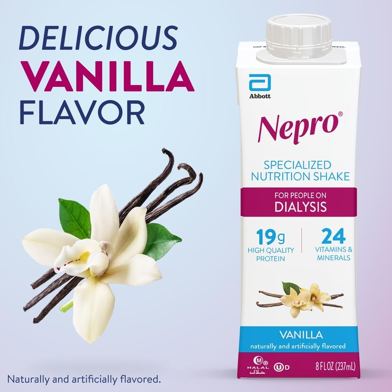 Nepro Liquid Nutrition, Homemade Vanilla, 8-Ounce Plastic Bottles (Pack of