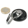 Hook neodymium magnet, rotating Ø 38 mm, black - 30