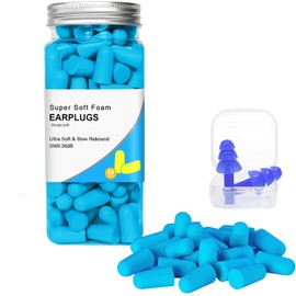 Tapones Para los oídos Para Dormir 61 pares de 36dB, Tapones Insonorizados para Dormir de Espuma Suaves,Tapones Ruido Dormir Cómodos Con Estuche Portati, Earplugs Reutilizables,Tapones De Silicona