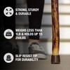 Brazos Handcrafted Wood Walking Stick, Hickory, Traditional Safari Style Handle,