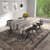 Beautex oilcloth, wood pattern, beige, tablecloth, wipe-clean garden tablecloth, Round,