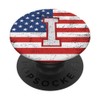 Letter I American USA Flag monogram, initial I phone stand