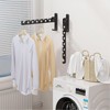 dancrul Wall Mounted Drying Rack Clothing Foldable for Laundry Room,