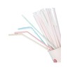50 Packs (500 Count) Flexible Disposable Plastic Drinking Straws -