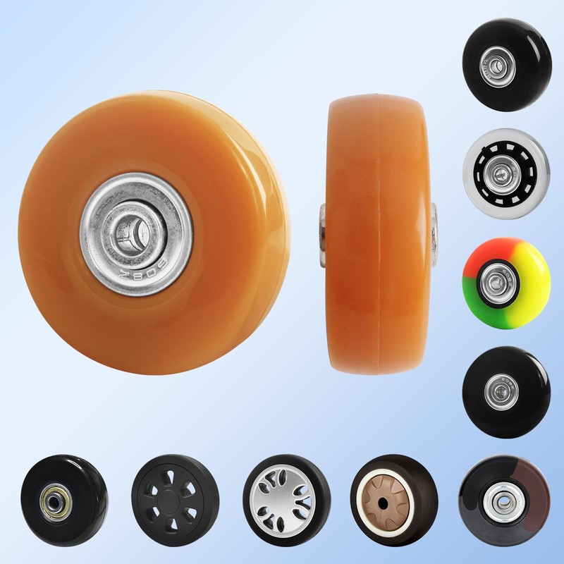 Luggage Wheels Replacement Kit 4PC Diameter 2in/50mm Thick 0.7in/18mm PU
