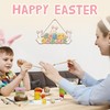 Happy Easter Wooden Hanging Sign, Egg and Bunny Pattern, Easter