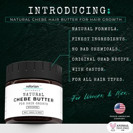 Chebe Butter for Hair Growth Products for Black Hair with Castor & Biotin Hair Butter for Hair Growth Made with African Chebe Hair Grease Chebe Oil for Regrowth