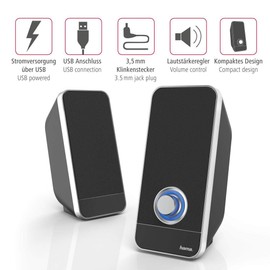 Hama Sonic LS-206 PC Speaker | Black