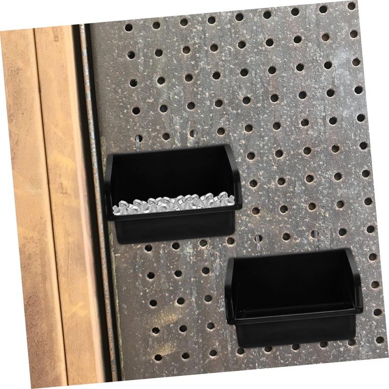 Mikinona 6Sets Pegboard Organizer Bins with Hooks Plastic Storage for