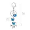 HAISWET Letter E Initial Keychains for Women Blue Butterfly Alphabet