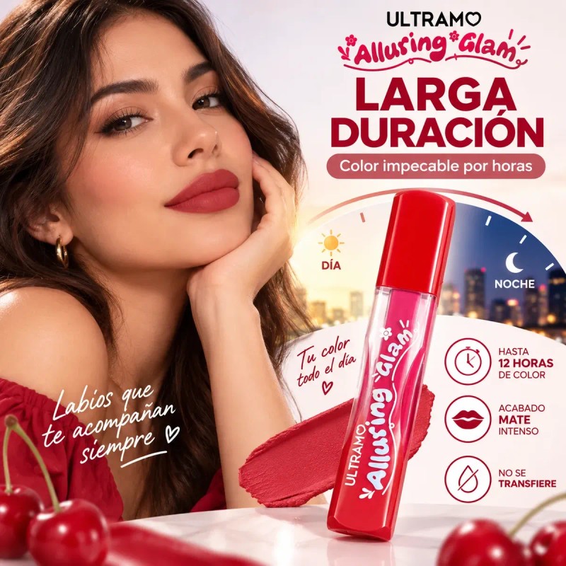 Kit 6 Labiales Mate Larga Duracion No Transfiere Ultramo