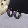 CiNily Small Hoop Earrings for Men Huggie Earrings Womens Black