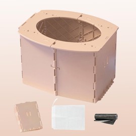 Foldable Potty Children, Removable, Washable, Travel Potty for Children for Hiking, Camping, Traffic Jam, Excursions, Available for Children from 1 to 5 Years (Pink)