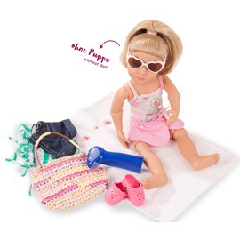 Götz 3403323 Combination Summer Fun Doll Clothing Size XM 10-Piece Clothing and Accessory Set for Standing Dolls 36 cm