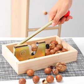 HXC-BLG Nutcracker, walnut cracker, nut cracker with lever function, adjustable size, effortlessly opens hard-shell nuts for hazelnuts, Brazil nuts, almonds, pecans