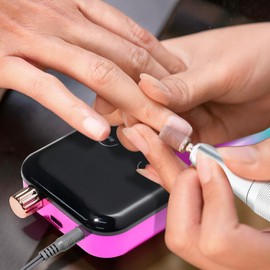 Professional Electric Nail Drill Machine,45000RPM Portable Rechargeable Efile Nail Drill Cordless,Electric Nail File Kit for Women (Gradient Green)