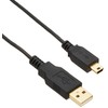 バッファロー BUFFALO USB2.0ケーブル (A to miniB) カメラ用 スリムタイプ ブラック 1m